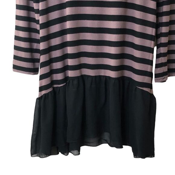 Striped Black and Pink Dress - Picture 4 of 9